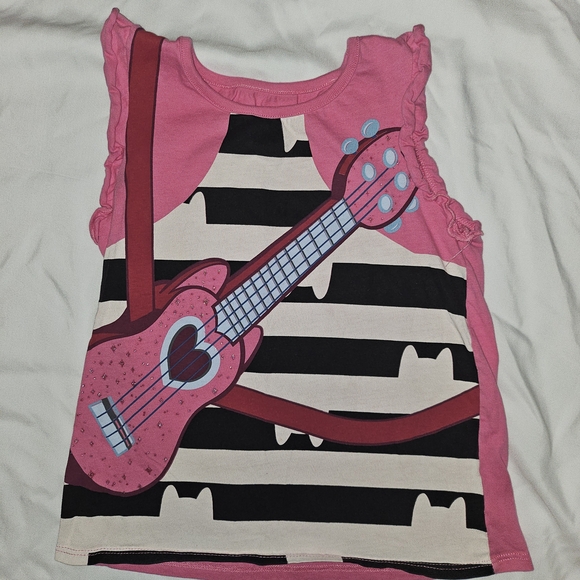 Pink Guitar Graphic Kids Tee - Picture 1 of 1
